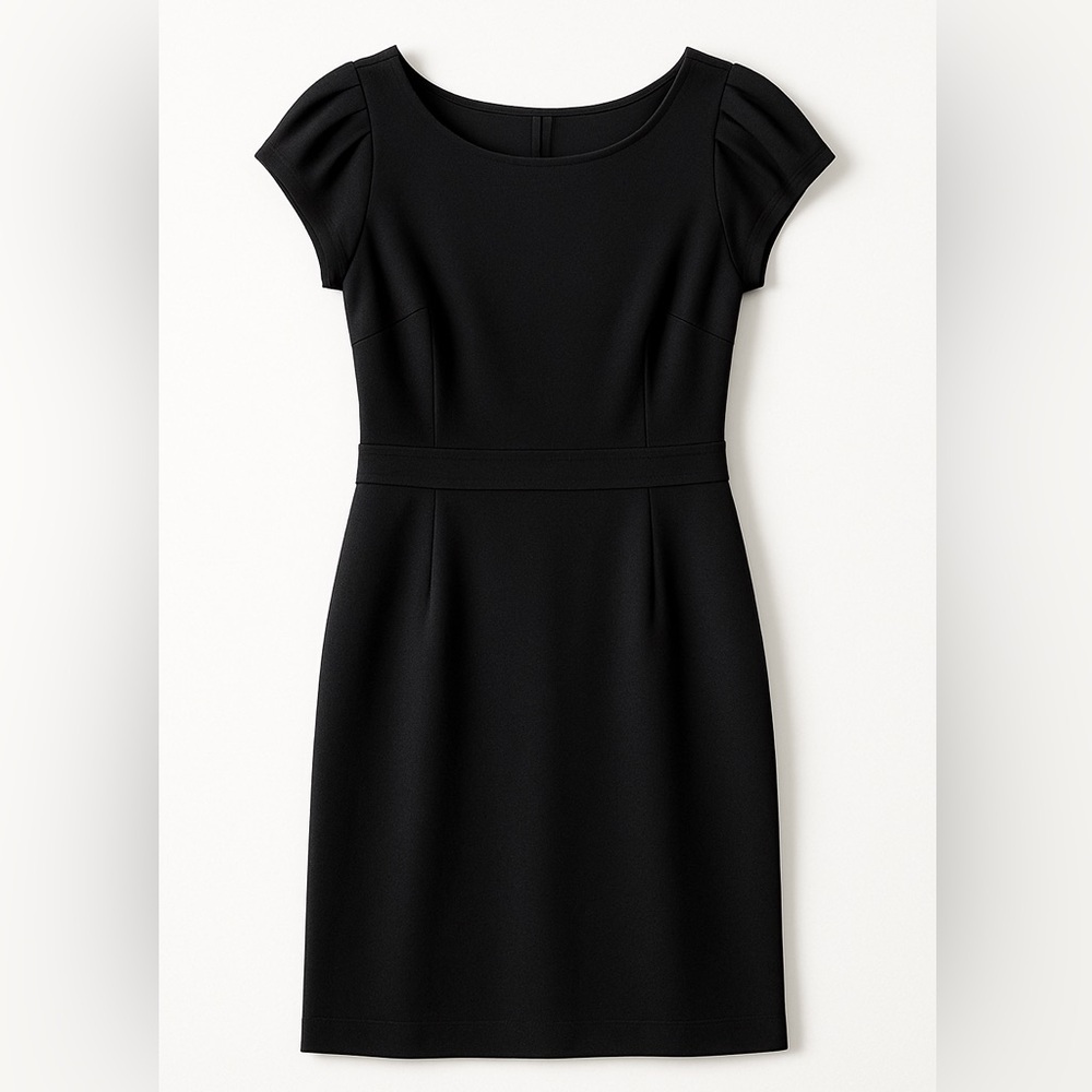 Banana Republic Black Knit Boatneck Dress | Cap Sleeve | Size 4, MSRP $119